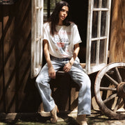 Ain'T My First Coors Rodeo - Oversized Tee - White - The Laundry Room