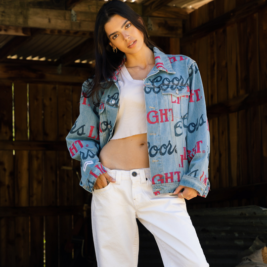Coors Light Big Colors Logo - Printed Denim Jacket - Salton Sea - The Laundry Room