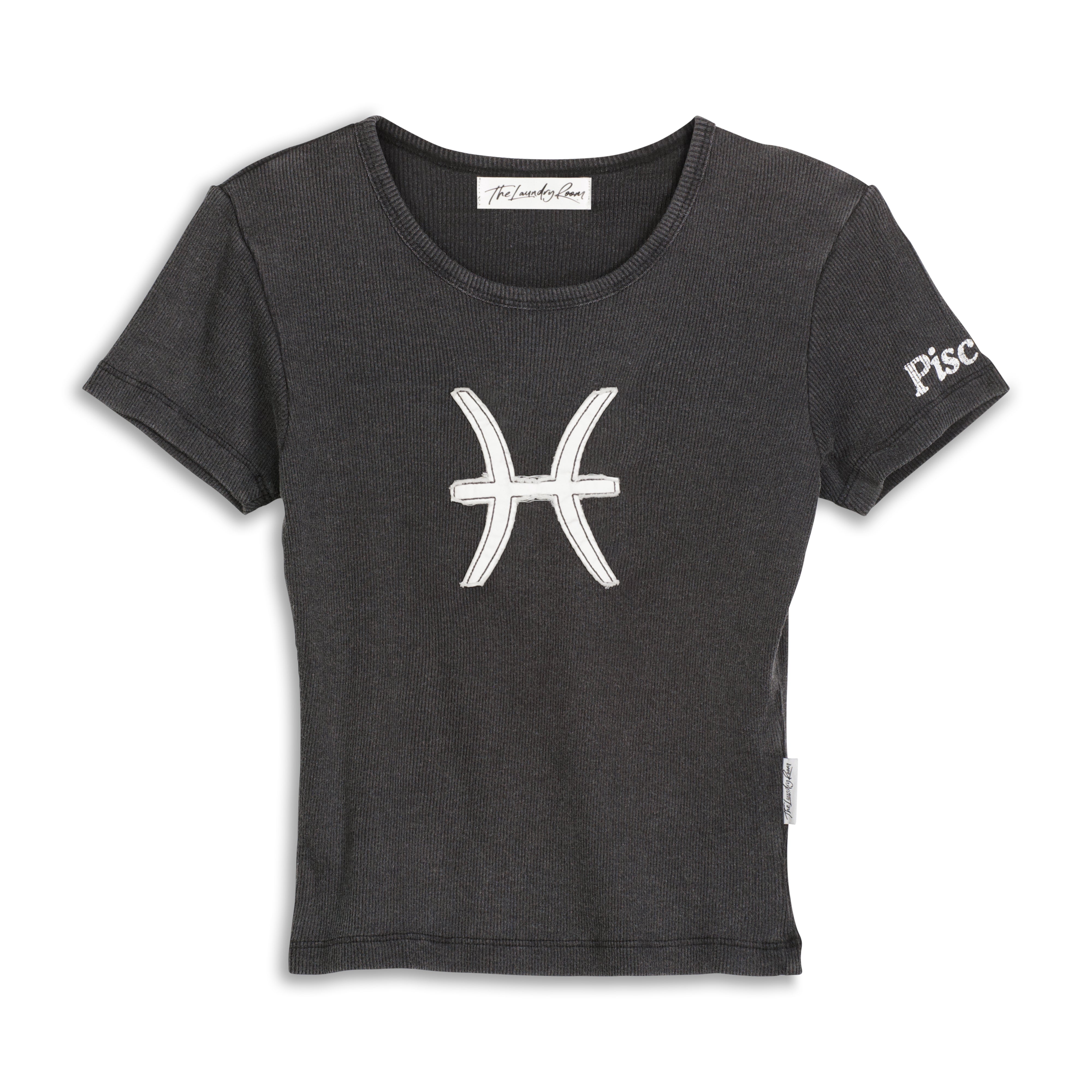 Pisces Stitch - Baby Tee - Black Snow | The Laundry Room