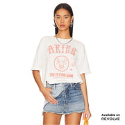 Vintage Aries - Color - Oversized Tee - White White / XS