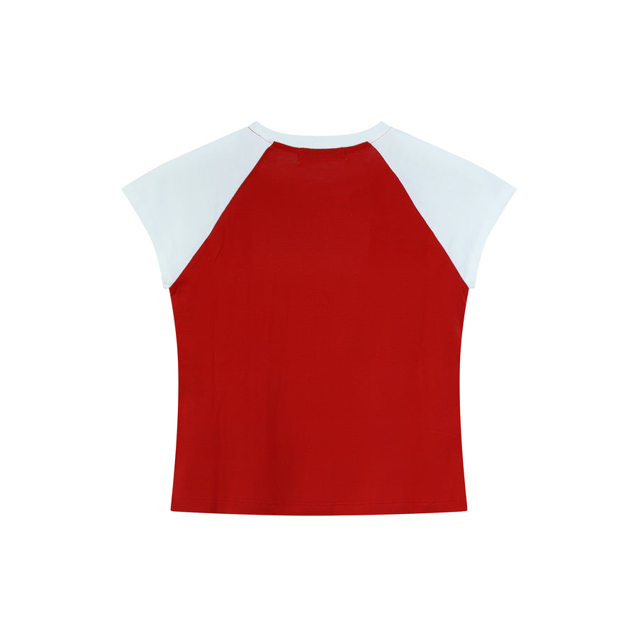 Thirst Knows No Season - Raglan Baby Tee - Red & White - The Laundry Room