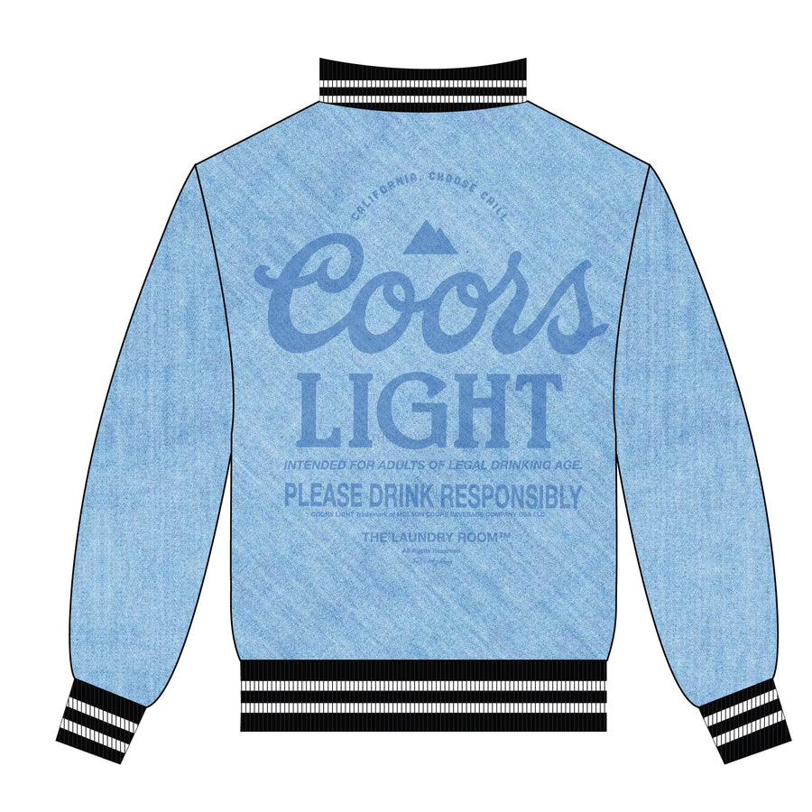 California Cl Bear - Stadium Denim Jacket - Chambray Blue - The Laundry Room