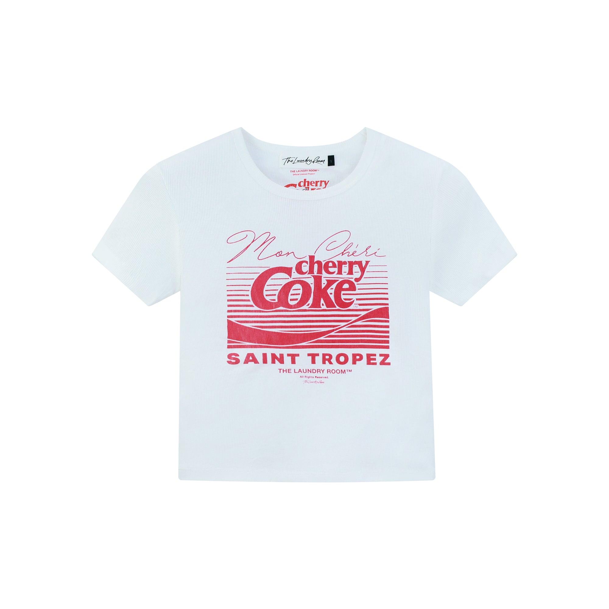 Cherry Coke Saint Tropez - Baby Tee - White | The Laundry Room