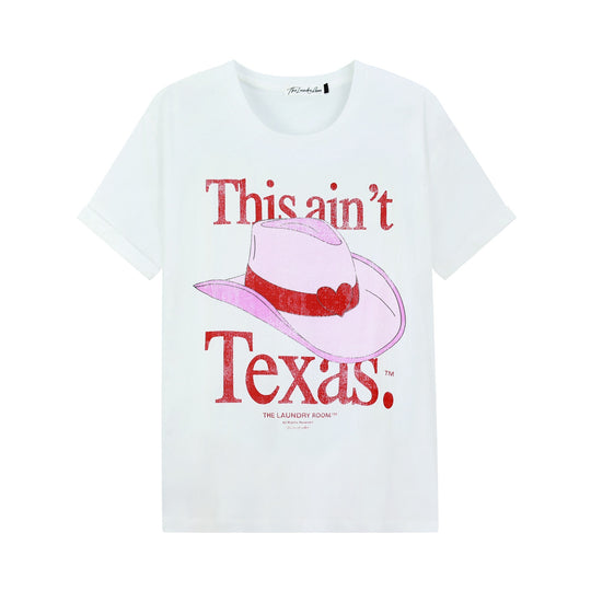This Ain'T Texas Love - Oversized Tee - White - The Laundry Room