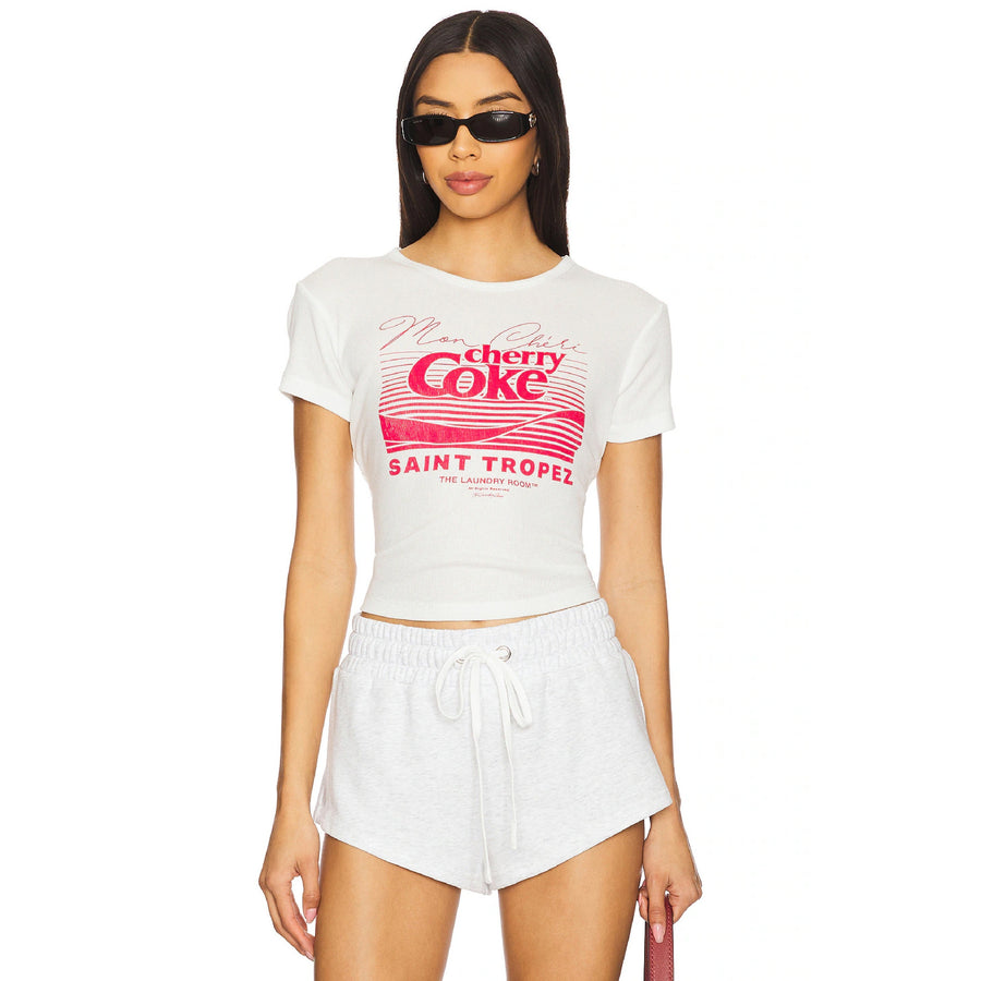 Cherry Coke Saint Tropez - Baby Tee - White - The Laundry Room
