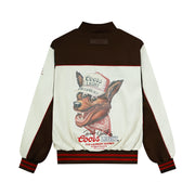 Team Ahroooo - Racing Jacket - Bone & Brown - The Laundry Room