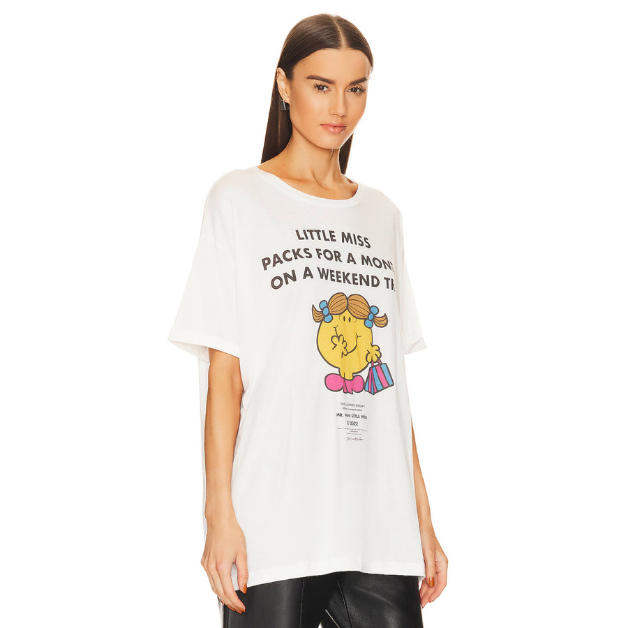 Little Miss Weekend Trip - Oversized Tee - White - The Laundry Room