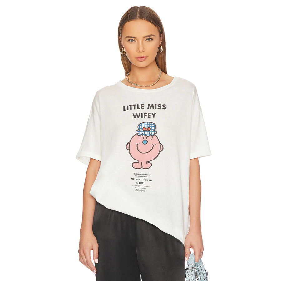 Little Miss Wifey - Oversized Tee - White - The Laundry Room