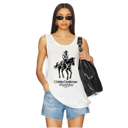 Country Gentleman Tennessee Whiskey - Papa Tank - White - The Laundry Room