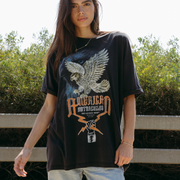 American Motorcycles - Oversized Tee - Black Snow