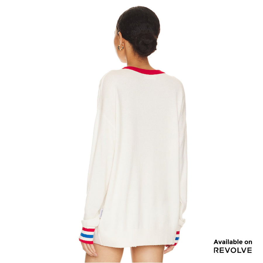 Coors Light 1980 - Cashmere Sweater - White & Red - The Laundry Room