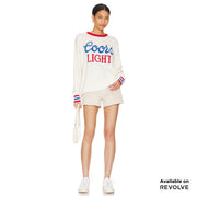 Coors Light 1980 - Cashmere Sweater - White & Red - The Laundry Room
