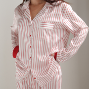 Red Stripe - Silky PJ Set - Red Stripe