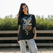 American Motorcycles - Oversized Tee - Black Snow