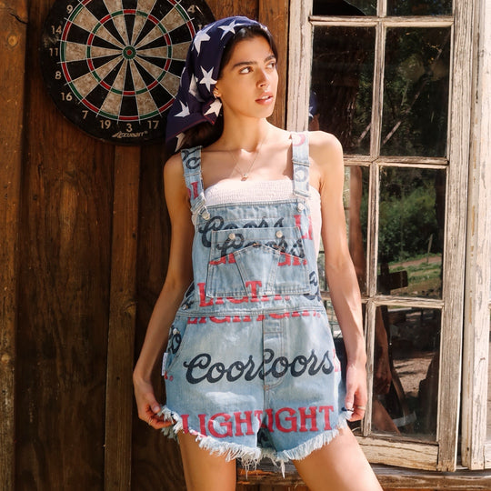 Coors Light Big Colors Logo - Printed Denim Shortall - Salton Sea