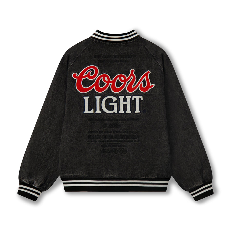 Coors Light Official Tm - Stadium Denim Jacket - Washed Black Denim Washed Black Denim / XS