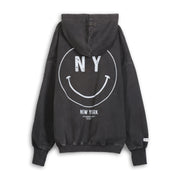 New York Smiley - Hideout Hoodie - Black Snow Black Snow / XS