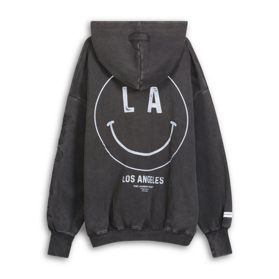 Los Angeles Smiley - Hideout Hoodie - Black Snow Black Snow / XS