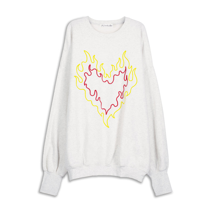 Burn Heart - Jump Jumper - Pebble Heather Pebble Heather / XS