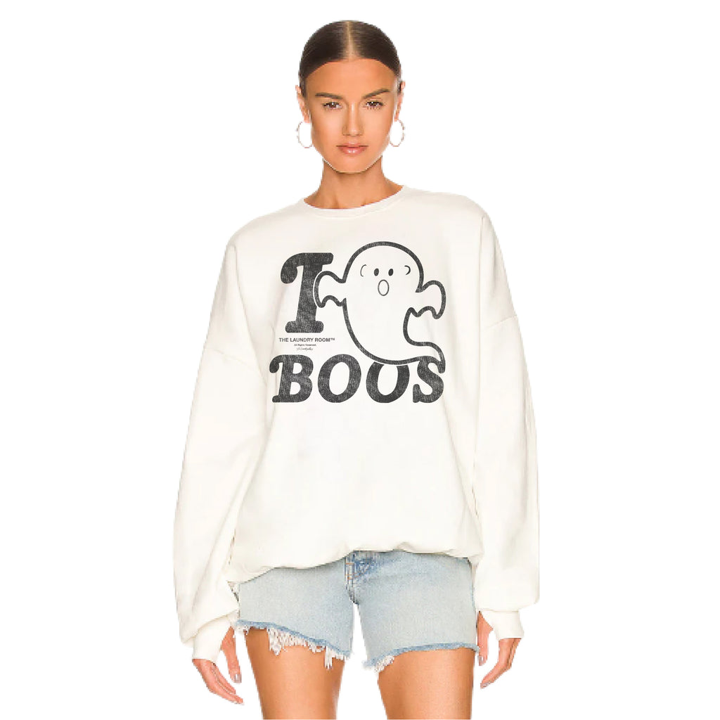 トップス boo! Customizable Boo With Embroidered Ghost Gemma Crewneck Sweatshirt