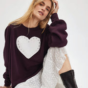 Rhinestone Heart - Jump Jumper - Chocolate