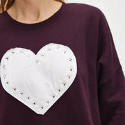 Rhinestone Heart - Jump Jumper - Chocolate