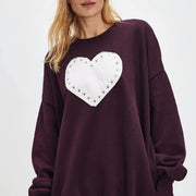 Rhinestone Heart - Jump Jumper - Chocolate