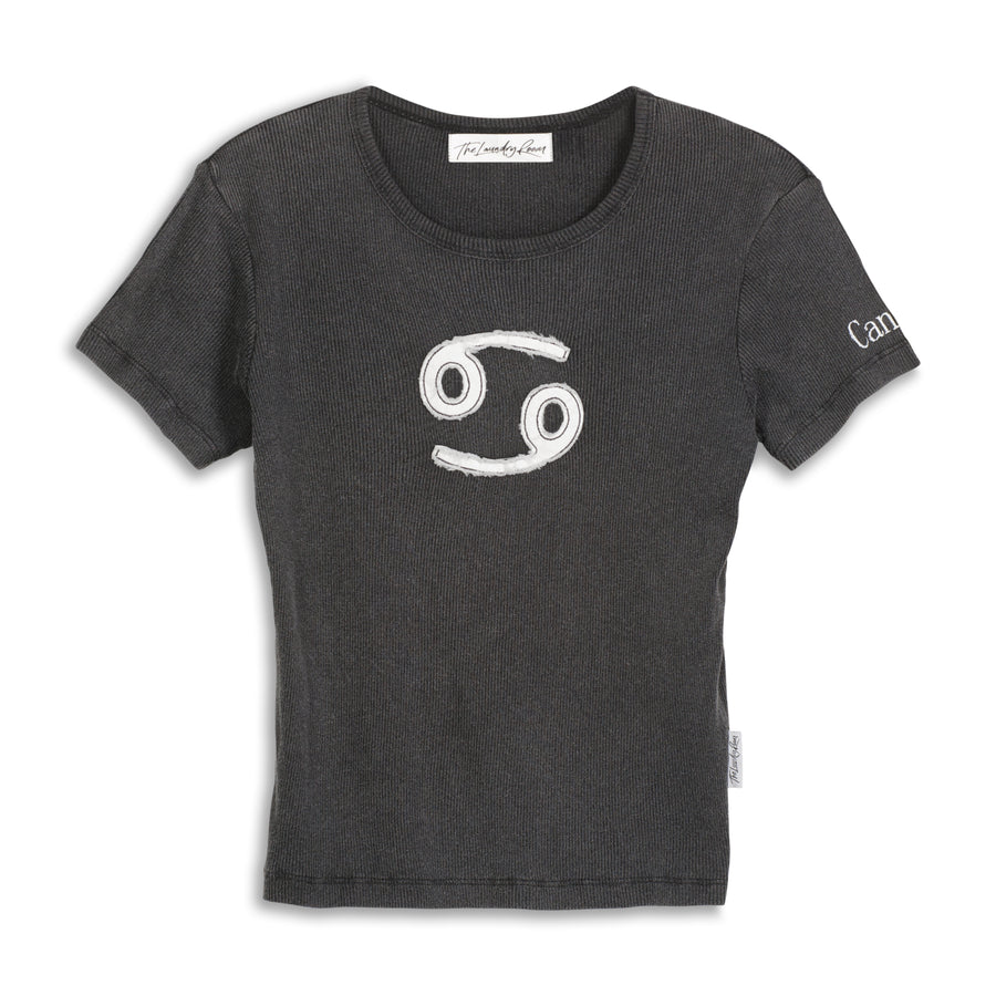 Cancer Stitch - Baby Tee - Black Snow Black Snow / XS