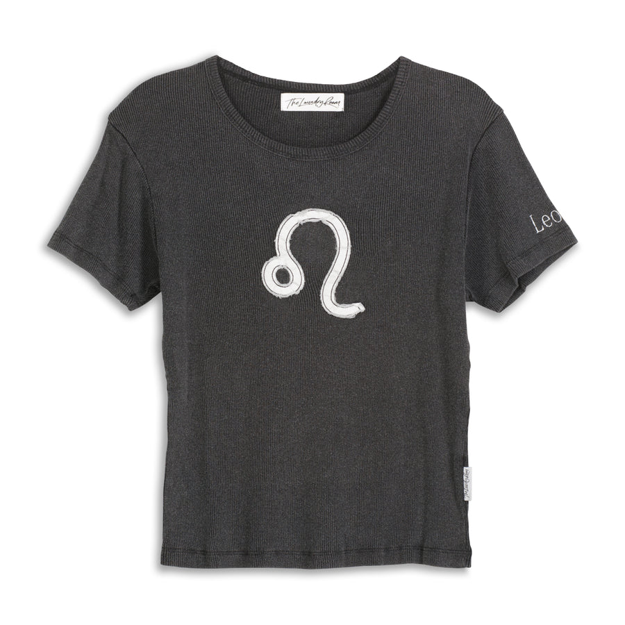 Leo Stitch - Baby Tee - Black Snow Black Snow / XS