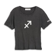 Sagittarius Stitch - Baby Tee - Black Snow Black Snow / XS