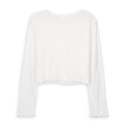 Essentials - Long Sleeve Ribbed Tee - White White / XS