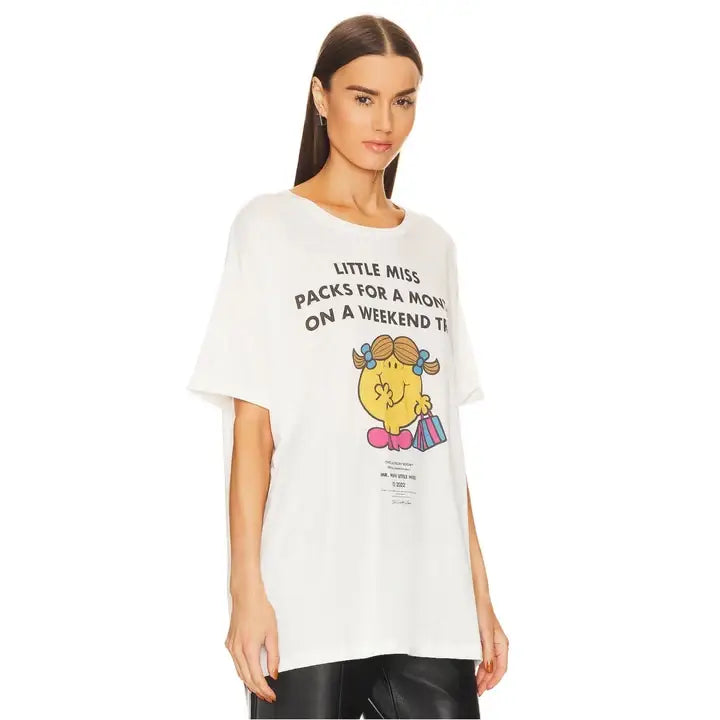 Little Miss Weekend Trip - Oversized Tee - White | The Laundry Room Little Miss Weekend Trip - Oversized Tee - White | The Laundry Room