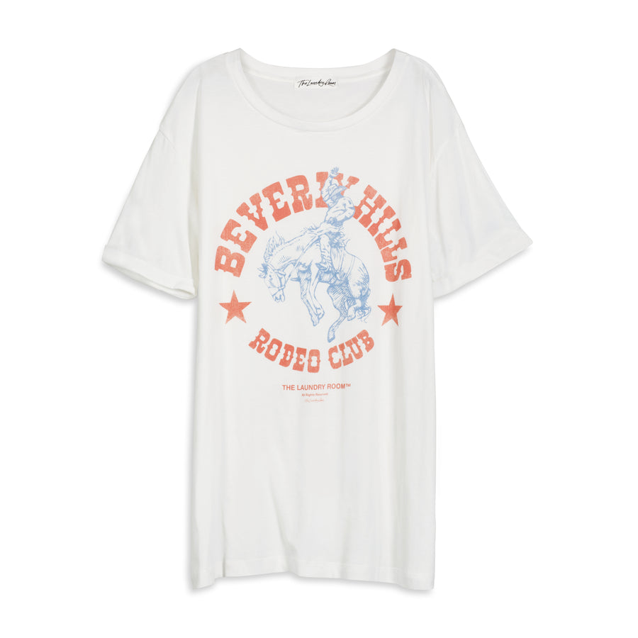 Beverly Hills Rodeo Club - Oversized Tee - White White / XS