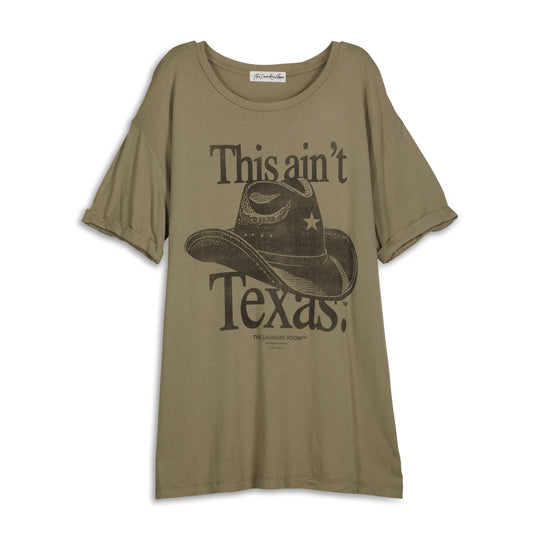 This Ain'T Texas - Oversized Tee - Camel Gold Camel Gold / XS