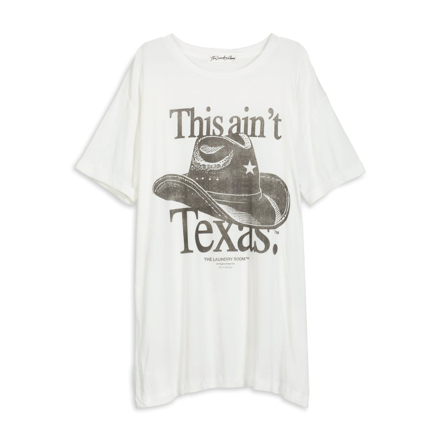 This Ain'T Texas - Oversized Tee - White White / XS