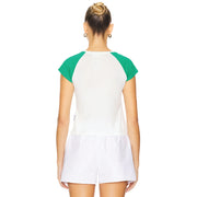 Hamptons Sprite Tournament - Raglan Baby Tee - White & Green