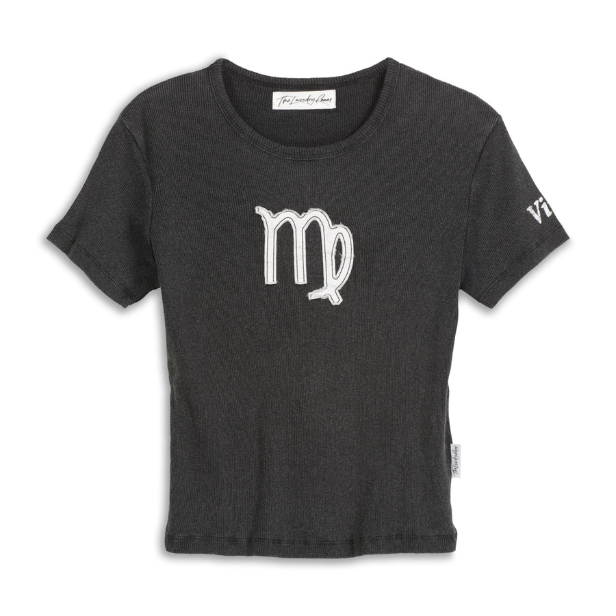 Virgo Stitch - Baby Tee - Black Snow