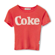 Coke Patchwork - Baby Tee - Vintage Red