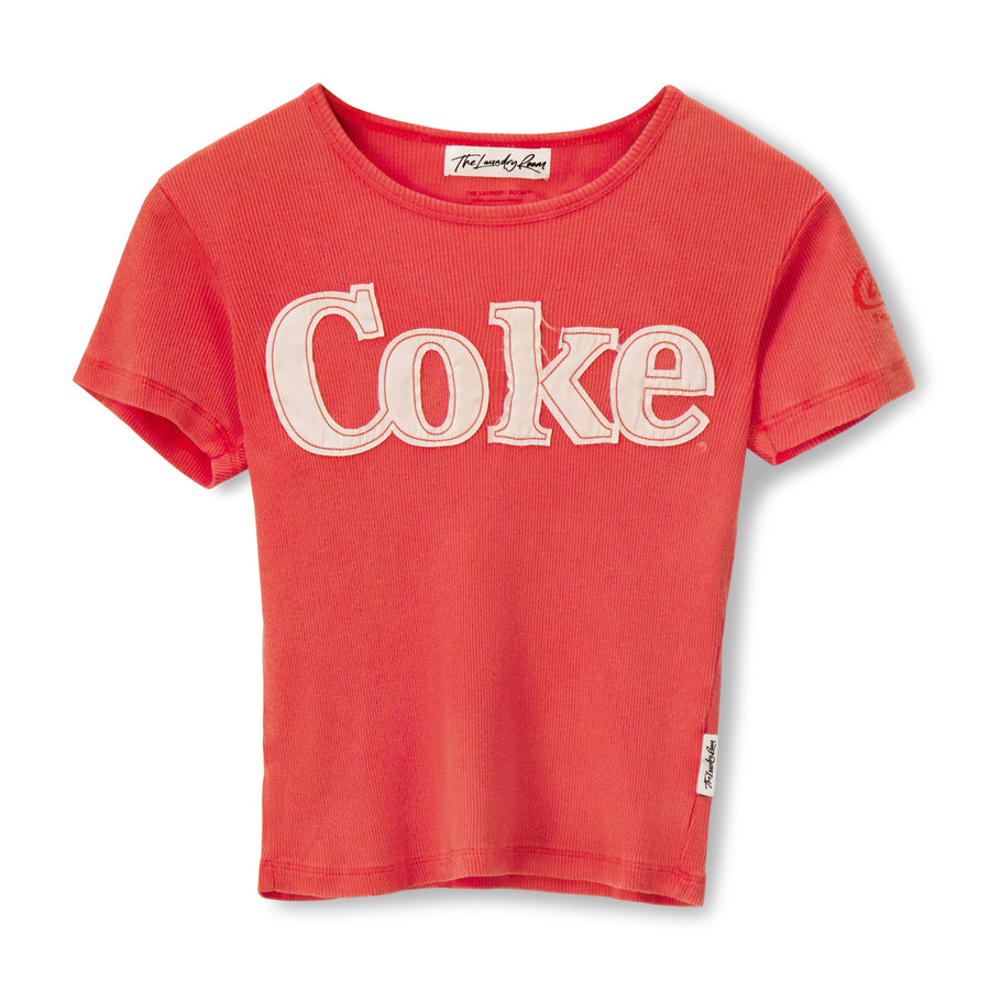Coke Patchwork - Baby Tee - Vintage Red