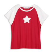 Stardom - Baby Tee - Red & White