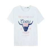 Ain'T My First Coors Rodeo - Oversized Tee - White