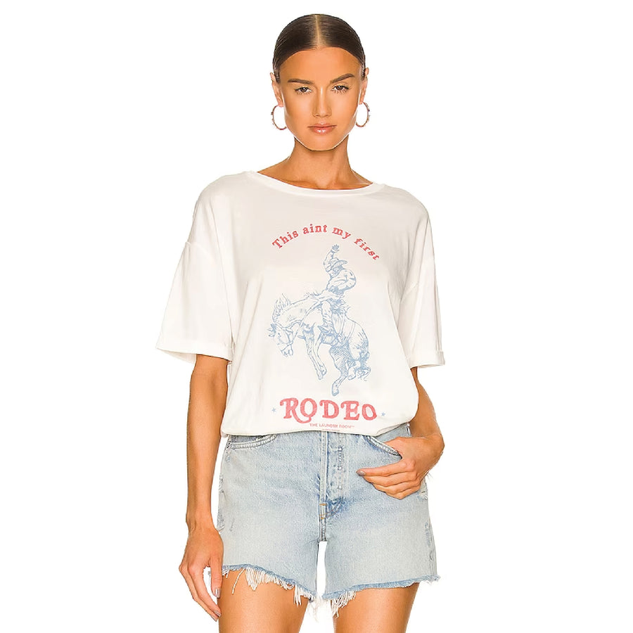 First Rodeo Oversized Tee White The Laundry Room - Main Image