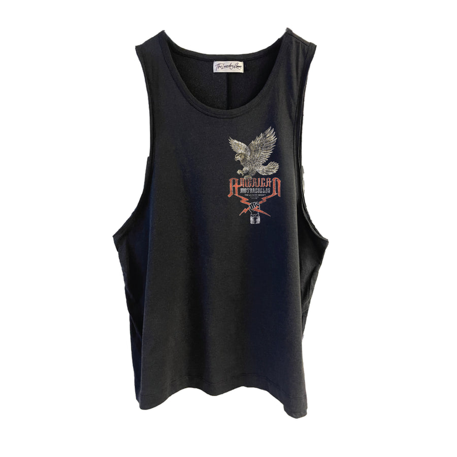 American Motorcycles - Papa Tank - Black Snow