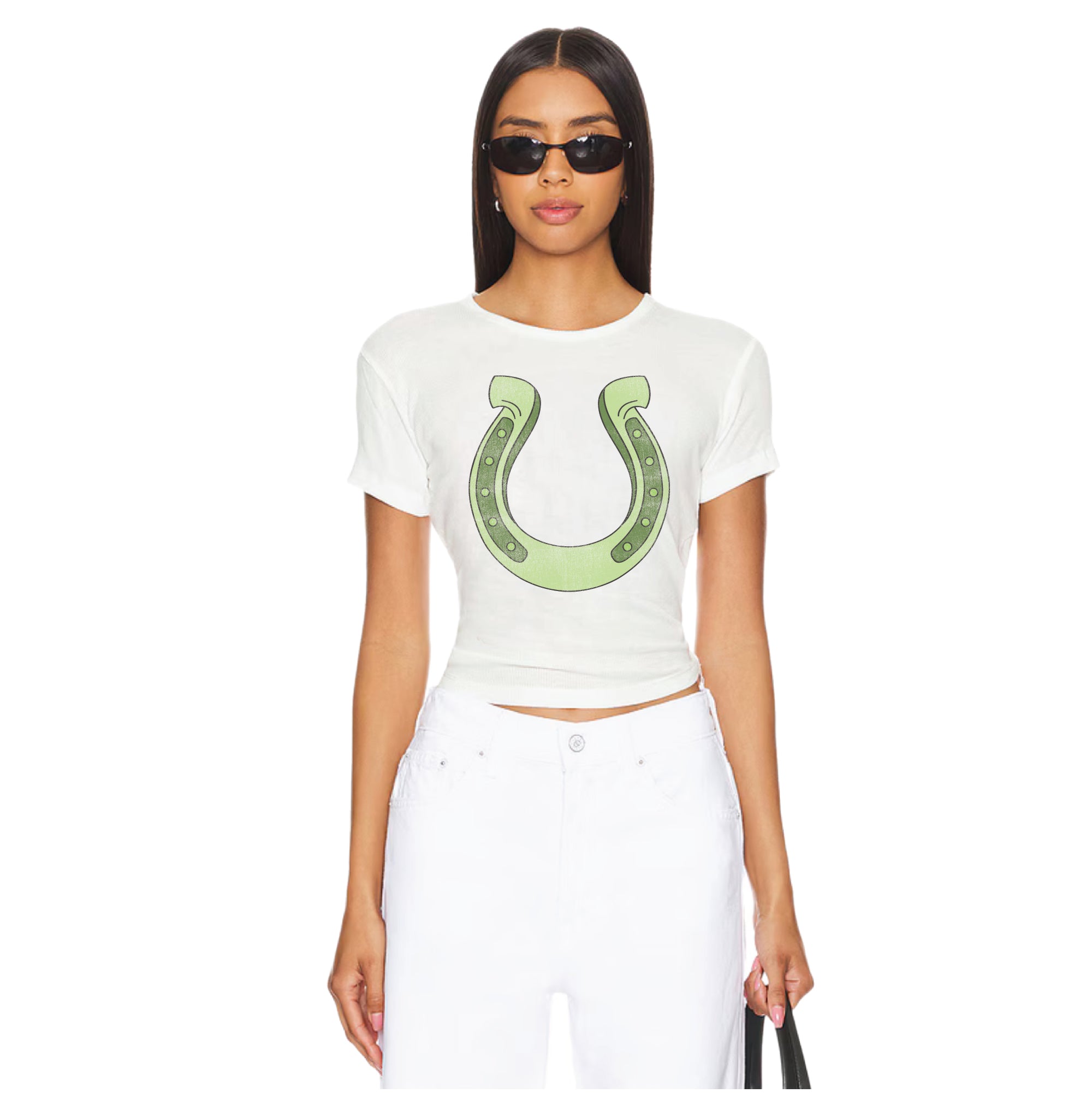 Lucky Gal - Baby Tee - White | The Laundry Room