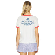 Official Usps Tm - Perfect Ringer Tee - White & Red
