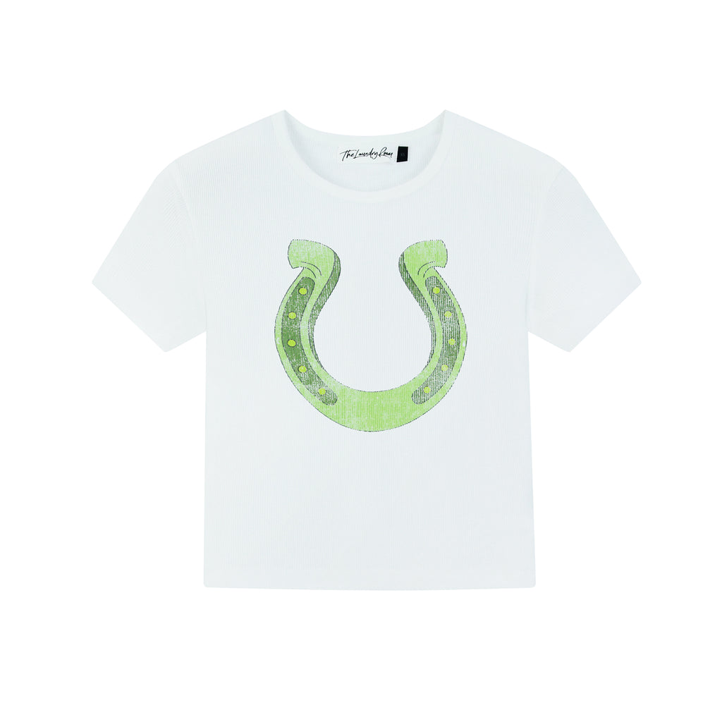 Lucky Gal - Baby Tee - White | The Laundry Room