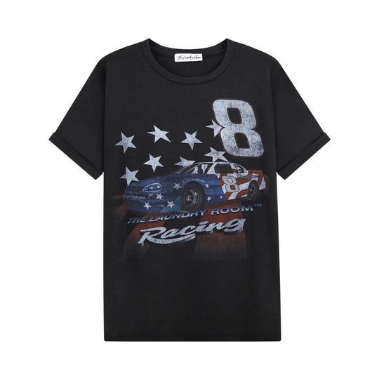 The Laundry Room Racing - Oversized Tee - Black Snow - The Laundry Room