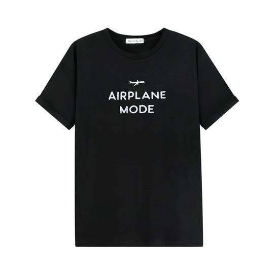 Airplane Mode - Oversized Tee - Black
