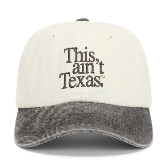 This Ain'T Texas Official Tm - Papa Cap - Bone & Black Snow