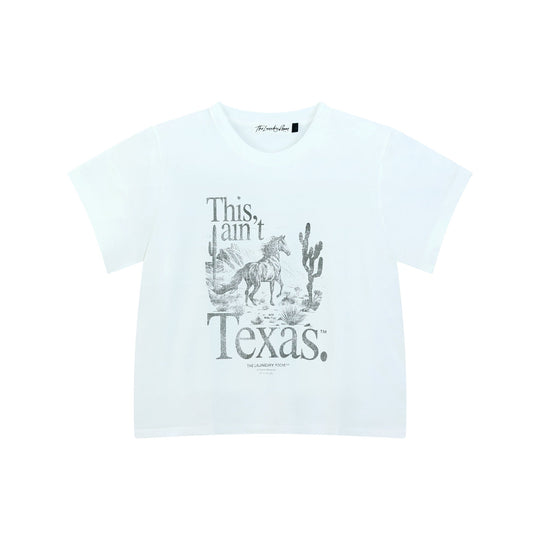 This Ain't Texas Stallion - Perfect Tee - White